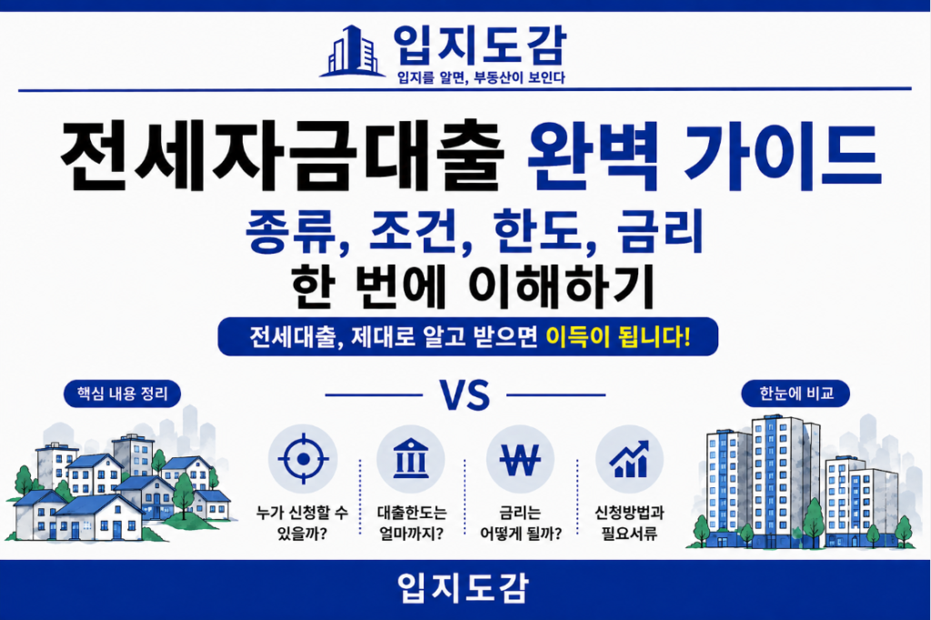 전세자금대출 총정리
신청조건, 대출한도, 금리
쉽게 이해하기