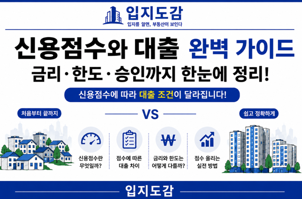 신용점수에 따른 대출 금리와 한도 차이를 설명하는 인포그래픽
