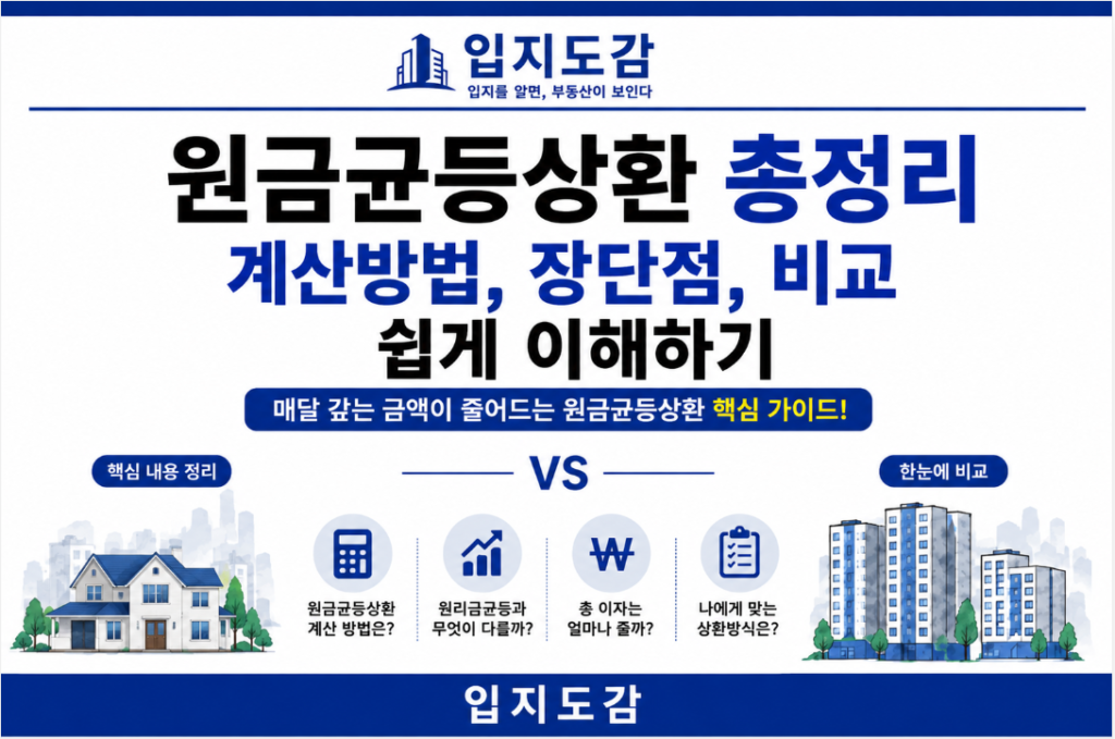 원금균등상환 총정리
계산벙법, 장단점, 비교
쉽게 이해하기